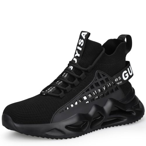 Tmax Schuhe Arbeitsstiefel Atmungsaktiv Hoch Sicherheitsschuhe Schwarz