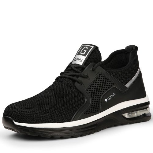 Tmax Schuhe Atmungsaktiv Arbeitsschuhe Stahlkappe Sneaker Schwarz